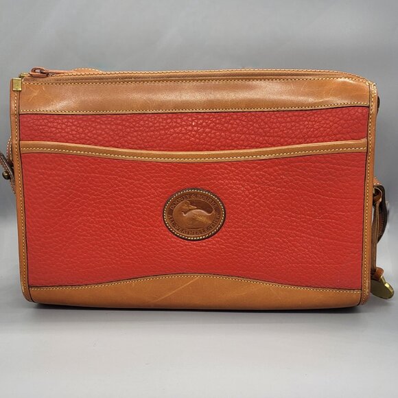 Dooney & Bourke Vintage Zip Top Red Shoulder Bag - Picture 1 of 16